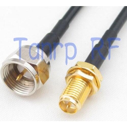 50CM Pigtail coaxial jumper cable RG174 extension cord 20in F male plug to RP-SMA female jack RF connector adapter