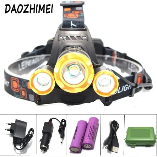 8000 Lumens headlamp T6 Headlight lighting Head Lamp 4mode bicycle Light Fishing headlight For hike emergency Camping light