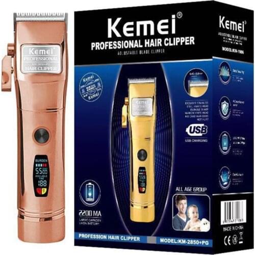 Kemei LCD Rechargeable Household Hair Clipper Hair Trimmer Electric Ceard Men Trimmer Finishing Cutting Tool Barber Clipper