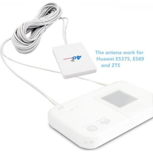 4G/3G LTE aerial small panel antenna 10dbi with 2x extension cables 3meters long TS9/CRC9/SMA connector for HUAWEI ZTE modem NEW