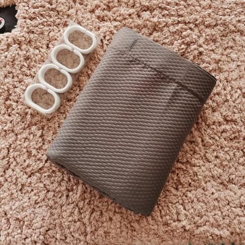 Anti-mold waterproof polyester cloth shower curtain color monochrome partition curtain dark gray-white beige 180cm185cm