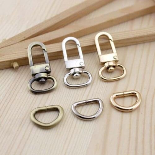 LXK-01 Bronze Bag Parts & Accessories Luggage bag buckle Snap hook/Dog,Bag hanger Lobster Clasp D ring 12 mm diameter 12set/lot