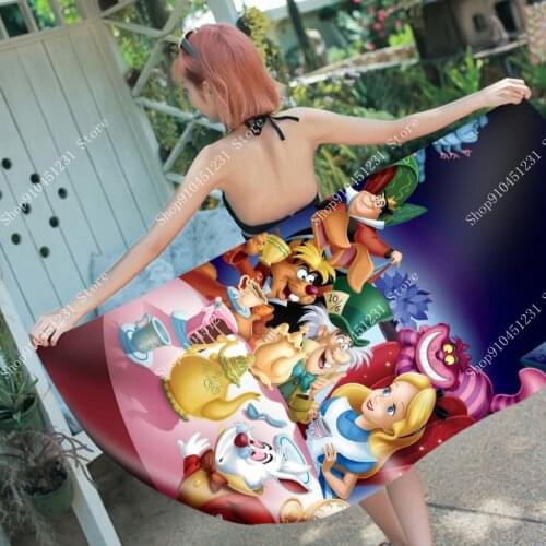 Disney Alice in Wonderland Rapunzel Bath Beach Towels Anime Princess Handkerchief Face Towel Cartoon Girl Washcloth High Quality