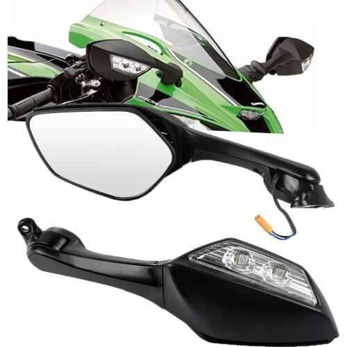 For Kawasaki ZX-10 ZX 10 2011-2015 2012 2013 2014 Turn Lights Side Mirrors Wide-angle Rearview Mirror Motorcycle Accessories