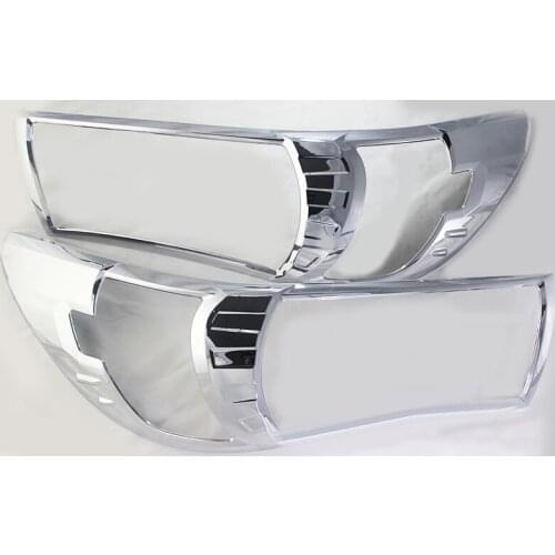 Chrome For Toyota Hilux 2015 2016 2017 Accessories Head Lights Cover For Toyota Hilux Revo Basic Version Car Hilux
