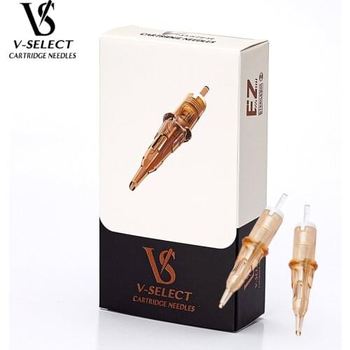 EZ V-Select Tattoo Cartridge Needles #10 Bugpin 0.30mm Round Liner Disposable Sterile Tattoo Needles Tattoo Supplies 20 pcs/Box