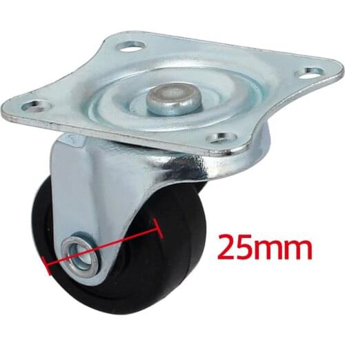 25mm Diameter Furniture Caster Wheel Roller 360 Degrees Swivel Trolley Cart Wheel