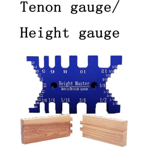 Metric, English Tenon Caliper Height Measuring Ruler Engraving Machine Table Saw Inverted Measuring Tool DIY