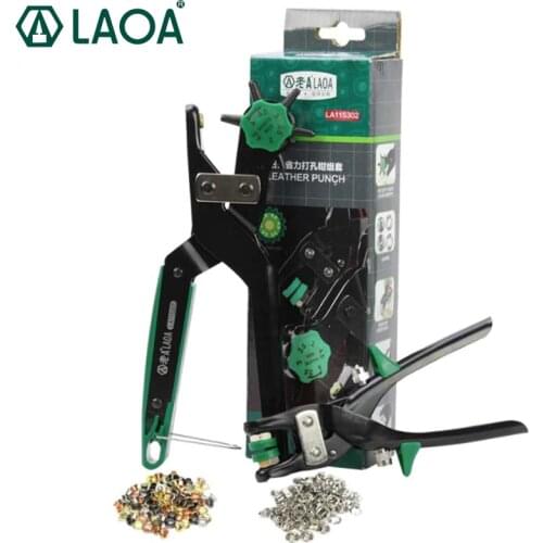 LAOA Multi-fonction Punch Pliers Profession Leather Belt Repair suit Punch Portable Book Puncher Watchband Modify