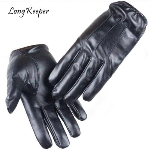 Top Quality Leather Guantes Tactil Women Men Kiss Screen Gloves Autumn Winter Windproof Full Finger Unisex luvas By Long Keeper