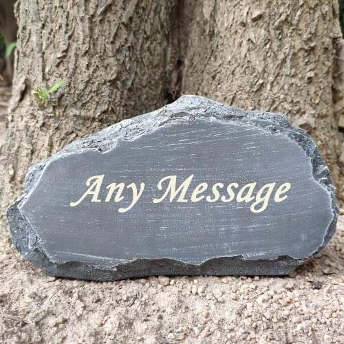 Resin Memorial Stone Can customize Any Message For Outdoor garden statue Stepping Stone Remembrance Rockery Shape Stone JSYS