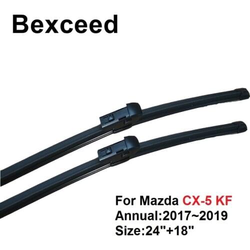 Wiper Blade For Mazda CX-5 KF 24"+18"Bexceed of Car Windshield Windscreen 2017 2018 2019