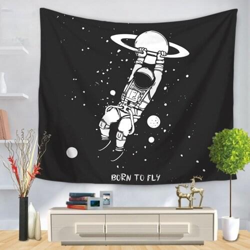 Modern Style Individual Character Creativity Black And White Space Wall Hangs Beach To Sit Blanket