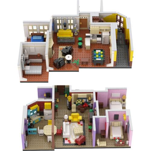 Moc Friendsal Central Perk New TV Show Monicas Apartment Architecture Building Blocks Bricks Friends For Girl Toys for Kids