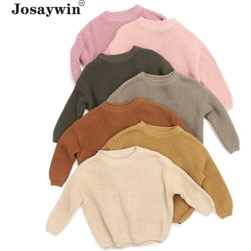 Spring Autumn Sweater for Girls Solid Knitted Sweater for Girls O-Neck Toddler Baby Kids Sweater Childrens jumpers Clothing