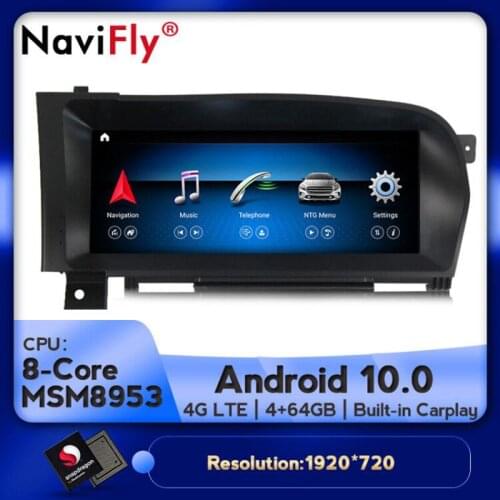 Top! Snapdragon 625 Android 10.0 Car Multimedia Video Player Navigation GPS for Mercedes Benz S-Class W221: 2006-2013