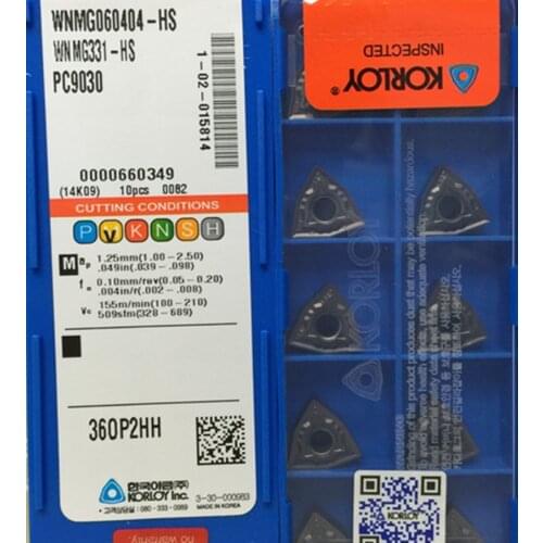 WNMG060404-HS WNMG060408-HS PC9030 100% original South Korea KORLOY PC903Processing: stainless steel0