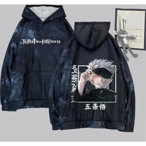 Japan Anime Jujutsu Kaisen Printed Hoodies Men Harajuku Streetwear Winter Sweatshirts