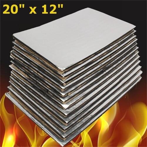 12pcs 10mm 8mm 6mm Car Sound Mat Proofing Deadener Heat Noise Insulation Deadening Mat Hood Closed Cell Foam 50x30cm