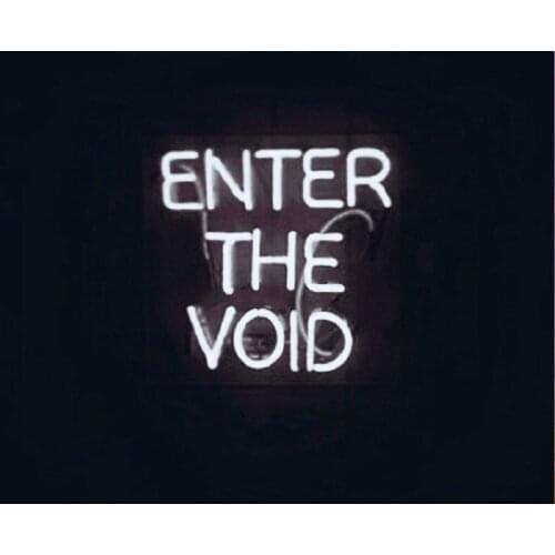 14"x10" Enter The Void White Acrylic Custom Neon Light Lamp Sign Beer Bar Handmade Real Glass Decorate Home Bedroom Room Decor
