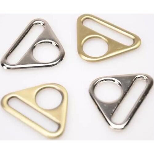 32mm - 1.25" Triangle D Rings / Brushed Silver Triangle Rings