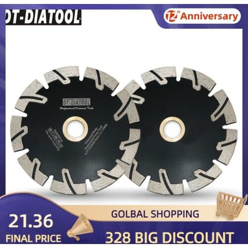 DT-DIATOOL 2pcs Hot pressed Segmented Deep Teeth Diamond Saw Blades Granite Marbel Stone Concrete Cutting Discs