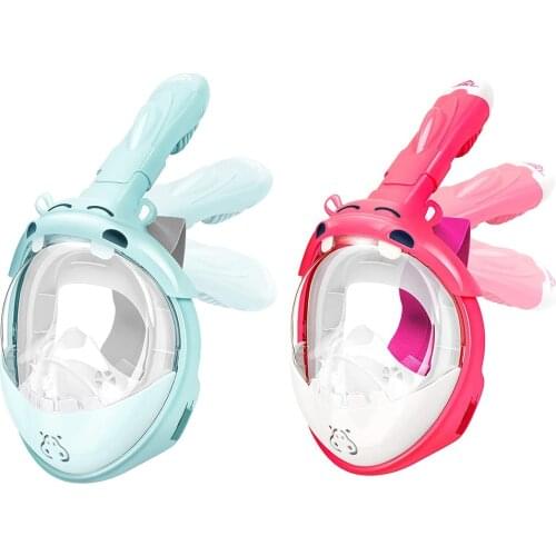 Child Full Face Snorkeling Anti-Fog Face Protector Underwater Diving Face Mask For Swimming Snorkel Mask Set 2021 New Hot Sell