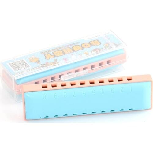 KONGSHENG Blues 10 Holes C Key Harmonica Kids Musical Early Educational Toy Children Musical Toy for Beginner 3-4-5 years old