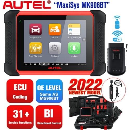 Autel MaxiCom MK906BT PRO ECU Coding Super Tablet Scanner Diagnostic Tool MS908P OBD2 Car Accessories Wireless Bluetooth+MV108