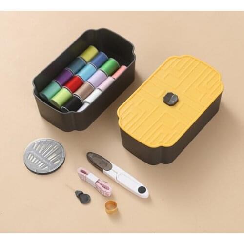 Home Sewing Box Set Needle Thread Storage Package DIY Needlework Hand Sewing Needle Kit Clothes Small Sewing Portable Tool