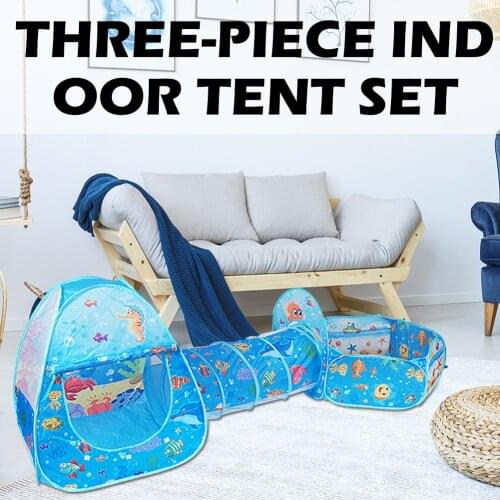 Children Ideal Birthday Xmas Gift 3 in 1 Breathable Durable Beach Toys Play House Discovery Tube Tunnel Tent Toys