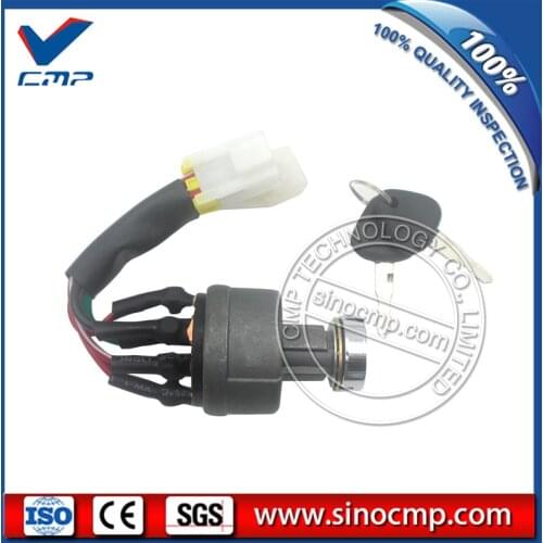 Key Ignition Switch, Starter switch 14529152 with 2 keys For Volvo EC210 EC360 excavator