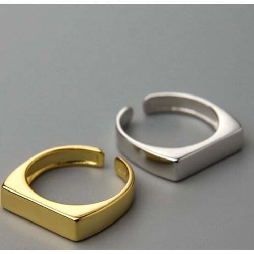 New Arrivals 925 Sterling Silver Open Rings Simple smooth Finger Rings For Girl Women Bridal Wedding Rings Gift Jewelry