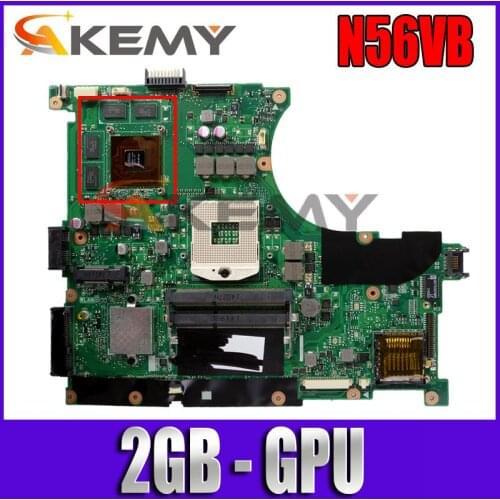 N56VB 2GB-GPU mainboard REV2.3 For ASUS N56VB N56VM N56VZ N56VJ N56VV N56V Laptop motherboard 100% Tested Working