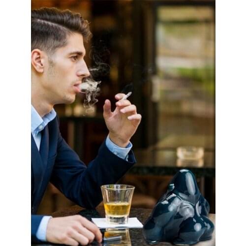 Cute Cartoon Small Animal Ornaments Orangutan Anti-fly Ash Ceramic Ceramic Household Living Room Trend Gifts Ashtray