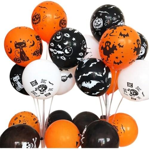 Halloween Balloons Garland Kit Balloon Arch Kit DIY Big Spider Skull Bat Foil Balloon For Halloween Party Home Decoration