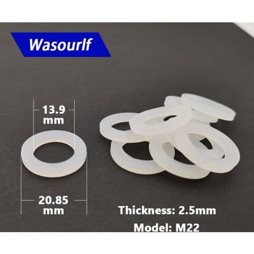 Wasourlf 100 PCS M22 male thread female thread aerator gasket rubber ring a hermetic seal thickness 2.5mm white and black
