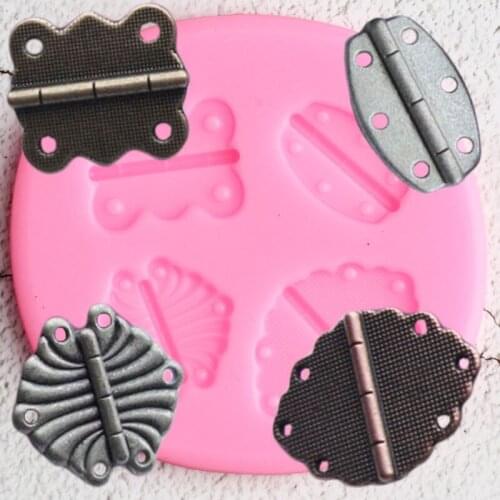Industrial Steampunk DIY Baby Party Cake Decorating Tools 3D Hinge Silicone Cake Fondant Mold Candy Chocolate Gumpaste Moulds