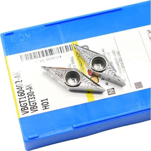 10 PCS VBGT160402 AK H01 High Quality Aluminum Cutter Blade Turning Tool Insert Cutting Tool CNC Tools Alloy Wood