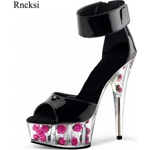 Rncksi Womens Sexy Straps Shoes 15CM High Heel Platforms Pole Dance/Performance /Star /Model, Sandals Party / Wedding Sandals