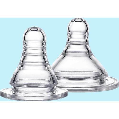 Anti Flatulence Baby Safety Silicone Pacifier Nipple Natural Flexible Replacement Nipples For Standard Wide Mouth Milk Bottle