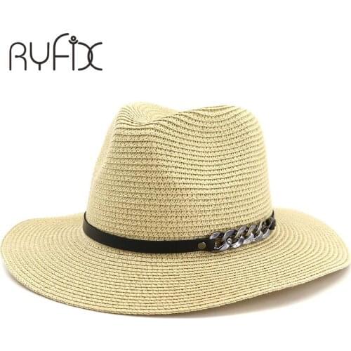Korean style casual straw hat adult men holiday travel beach hat HA119