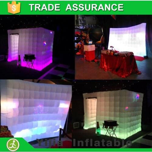 Led inflatable cube inflatable wall photo booth backdrop