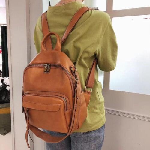 YourSeason Large Capacity Female 2021 Casual Bags Vintage Genuine Leather Female Shoulder Travel Backpack