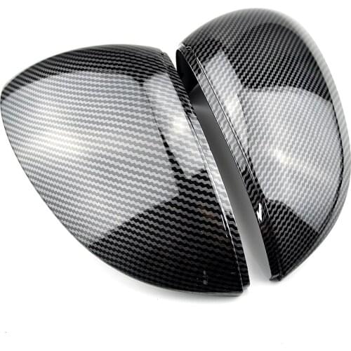 High quality carbon Look black and Bright black Car Rearview mirror housing cover for vw GOLF 8 MK8 2020 2021