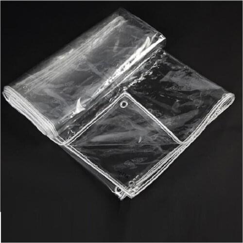 0.3mm/0.5mm Transparent Rainproof Cloth Thickened PVC Tarpaulin Plastic Windproof Rain Curtains Balcony Patio Succulents Cover