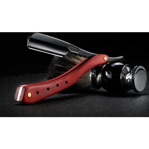 1pcs Professional Manual Shaver Straight Edge Stainless Steel Sharp Barber Razor Folding Shaving Beard Cutter With Blade