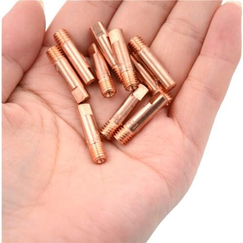 10 Pieces MB 15AK Mig Mag Welding Weld Torch Contact Tips Holder Gas Nozzle Gold 1.0mm 1.2mm High Quality
