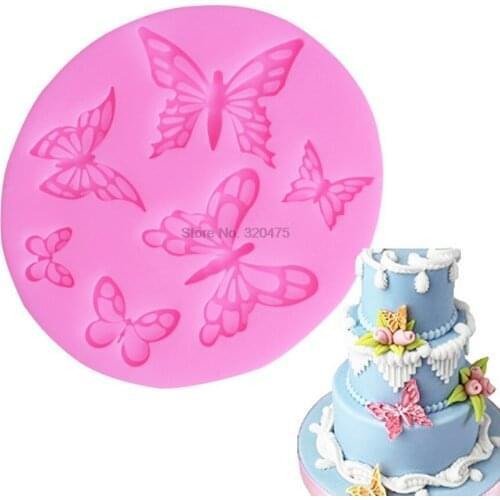 1000pcs Butterfly Silicone Mold Fondant Cake Decoration Modeling Tool DIY Chocolate Baking Mold