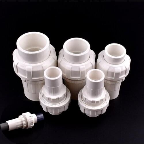 2~10Pcs 20/25/32/40/50mm PVC Pipe Union Connectors Garden Irrigation Accessories Fish Tank Drain Aquarium Inlet Outlet Joints